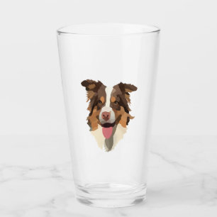 Australian shepherd 1 glass