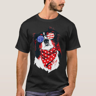 Australian Shepherd 4th of July  Aussie American F T-Shirt
