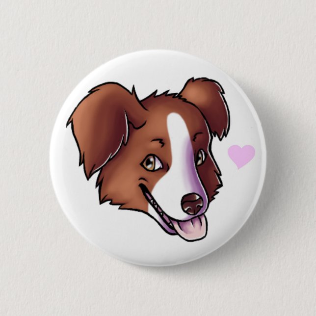 Australian Shepherd 6 Cm Round Badge (Front)