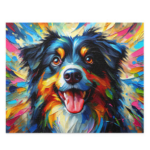 Australian Shepherd: Acrylic Tri-Colour Aussie Jigsaw Puzzle