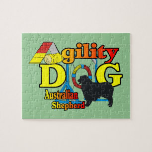 Australian Shepherd Agility Jigsaw Puzzle