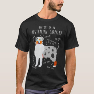 Australian Shepherd Anatomy Cute Pet Aussie Dog M T-Shirt