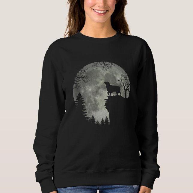 Australian Shepherd And Moon Halloween Sweatshirt (Front)