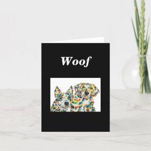 Australian Shepherd and Plott Hound Note Card