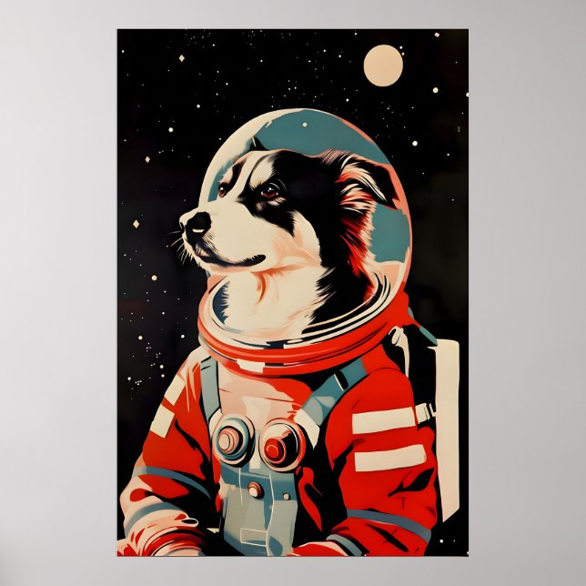 Australian Shepherd Astronaut Poster, Australian Poster (Front)