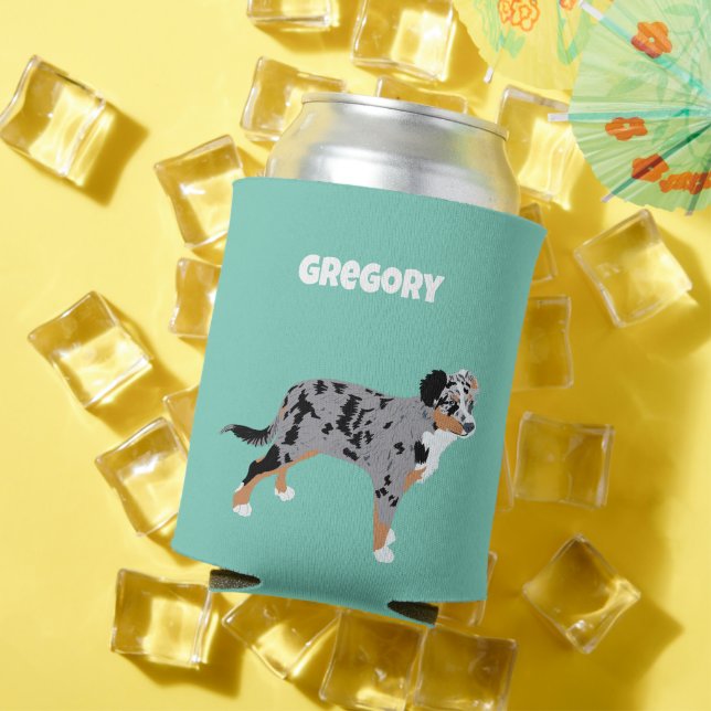 Australian Shepherd Aussie Dogs Can Sleeve Can Cooler (In Situ Summer)