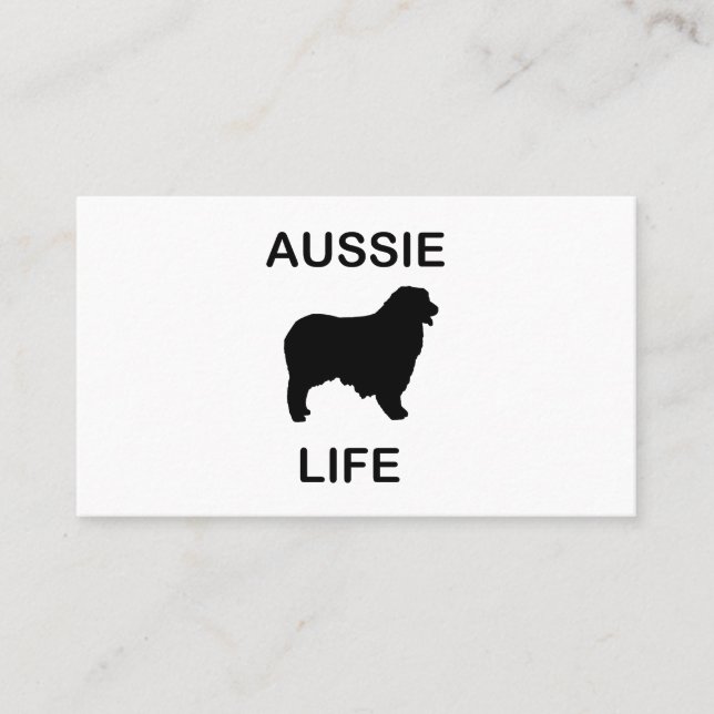 australian shepherd aussie life business card (Front)