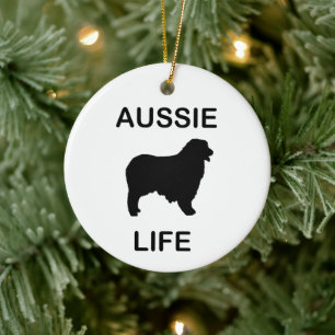 australian shepherd aussie life ceramic ornament