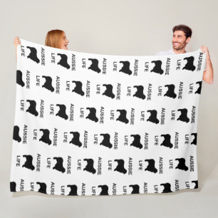 australian shepherd aussie life  fleece blanket
