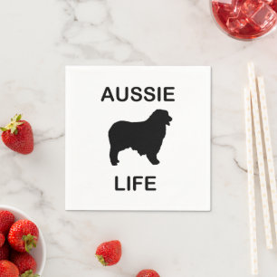 australian shepherd aussie life napkin