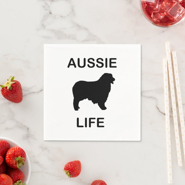 australian shepherd aussie life napkin (Insitu)