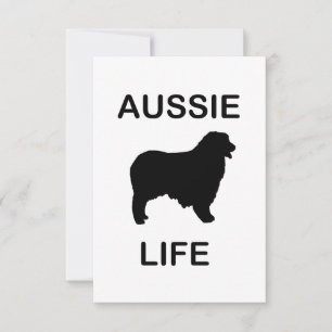 australian shepherd aussie life  thank you card