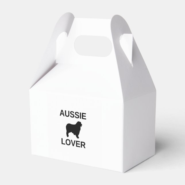 australian shepherd aussie lover favour box (Back Side)