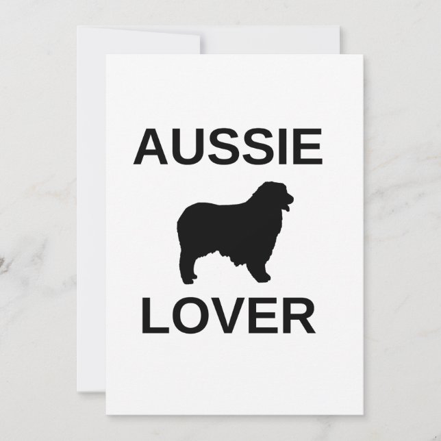 australian shepherd aussie lover invitation (Front)