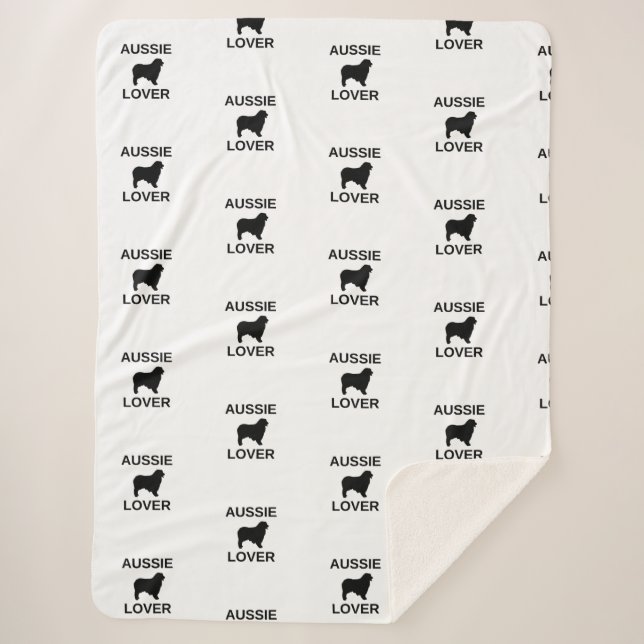 australian shepherd aussie lover sherpa blanket (Front)