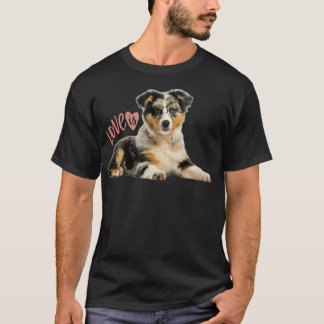 Australian Shepherd Aussie Mom Dad Love Dog Pet T T-Shirt