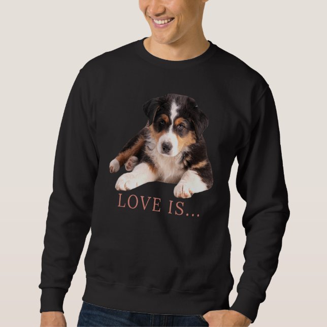 Australian Shepherd  Aussie Mum Dad Love Dog  Tee  (Front)