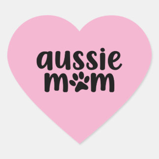 Australian Shepherd Aussie Mum Sticker Pink