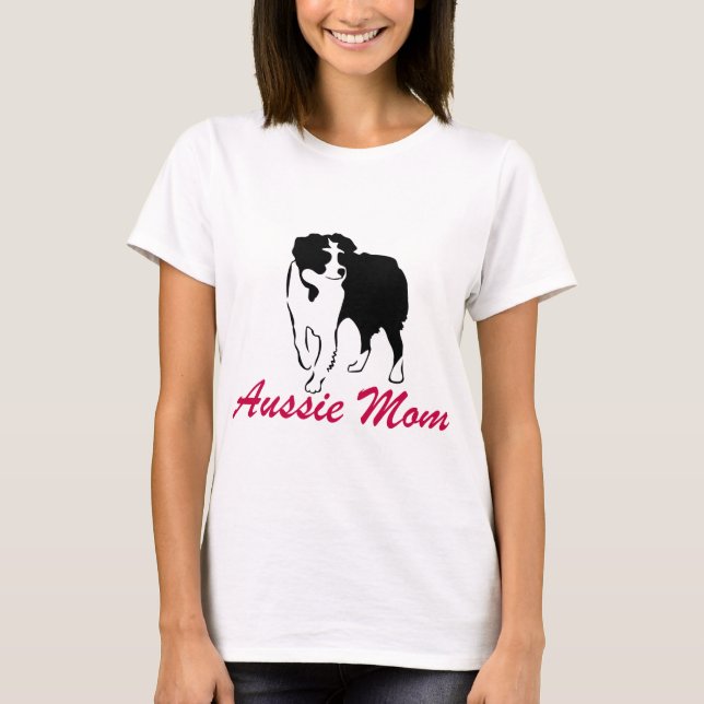 Australian Shepherd Aussie Mum T-Shirt (Front)