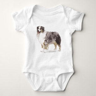 Australian Shepherd Baby Bodysuit