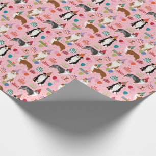 Australian Shepherd birthday gift wrap
