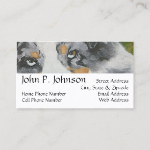 Australian Shepherd ~ Blue Merle Portrait Business Card