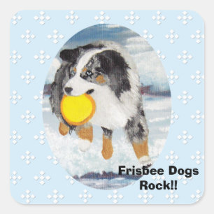 Australian Shepherd - Blue w/ White Diamond Square Sticker