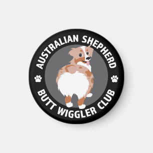 Australian Shepherd Butt Wigglers Club - Red Merle Magnet