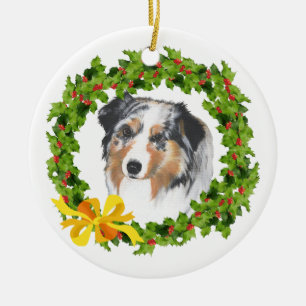 Australian Shepherd Ceramic Ornament