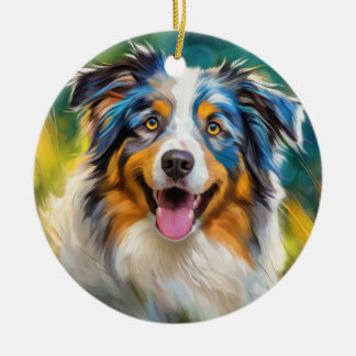 Australian Shepherd Ceramic Ornament