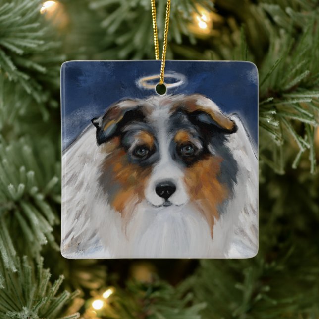 Australian Shepherd Ceramic Ornament (Tree)