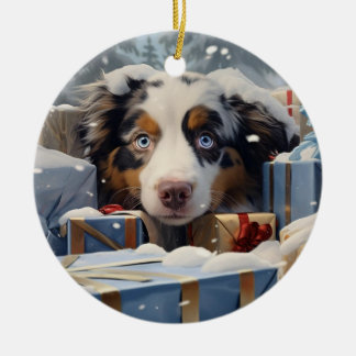 Australian Shepherd christmas,dog memorial gift,do Ceramic Ornament