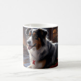 Australian Shepherd Christmas Festive Season  Coffee Mug