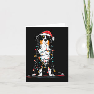 Australian Shepherd Christmas Graphics Dog Lights  Card