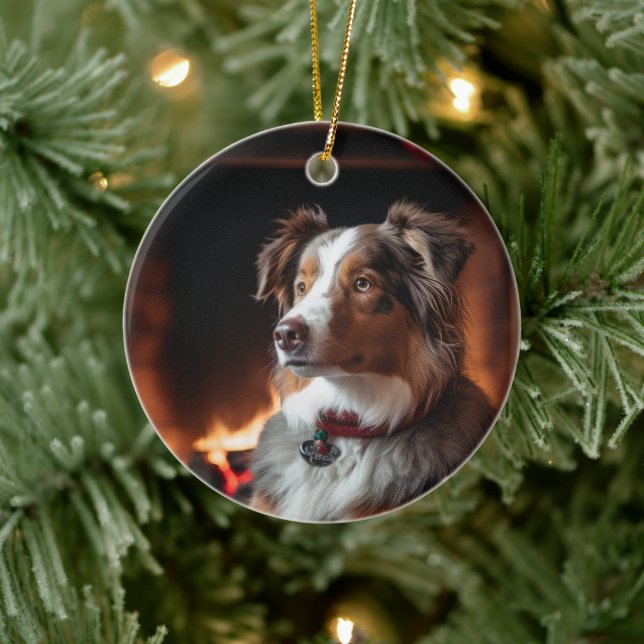 Australian Shepherd Christmas Ornament (Tree)