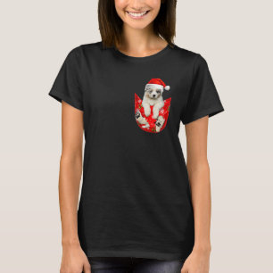 Australian Shepherd Christmas Pocket for dog T-Shirt