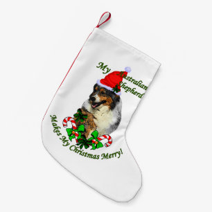 Australian Shepherd Christmas Small Christmas Stocking