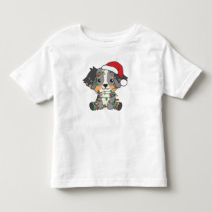 Australian Shepherd Christmas Winter Animals Toddler T-Shirt