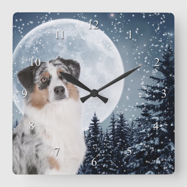 Australian Shepherd Clock (Front)