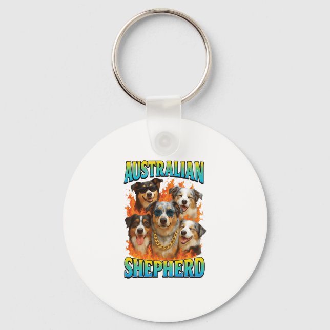 Australian Shepherd Copy Key Ring (Front)