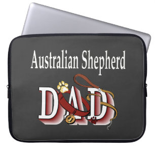 australian shepherd dad gifts laptop sleeve