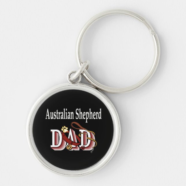 Australian Shepherd Dad Key Ring (Front)