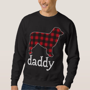 Australian Shepherd Daddy Christmas Red Plaid Auss Sweatshirt