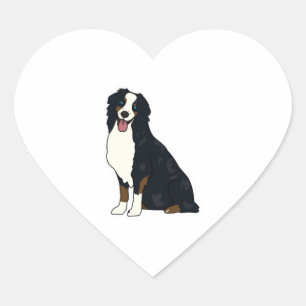 Australian Shepherd (Dark Blue Merle With Blue Eye Heart Sticker