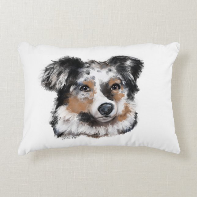 Australian Shepherd Decorative Cushion (Front)