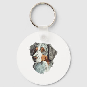 Australian shepherd Dog 2 Key Ring