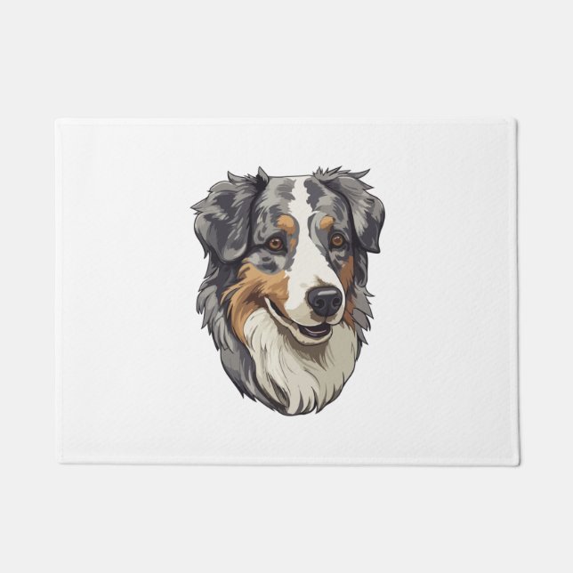 Australian shepherd Dog  3 Doormat (Front)