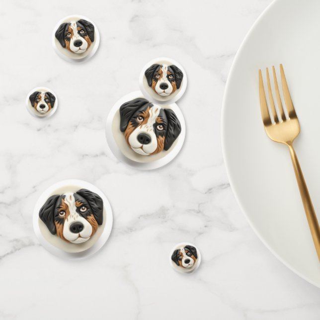 Australian Shepherd Dog 3D Inspired Confetti (Group)
