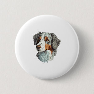 Australian shepherd Dog 6 Cm Round Badge