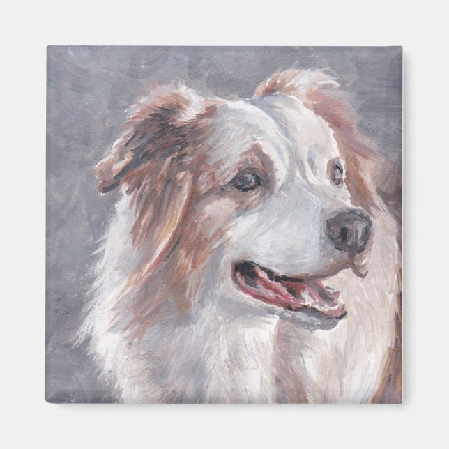 Australian Shepherd Dog Art Magnet (Front)